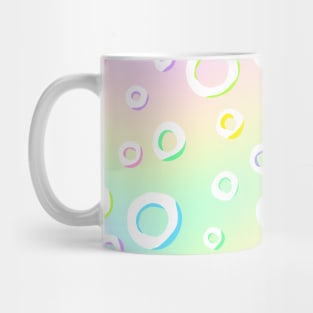 Pastel Rainbow Design with Circles Mug